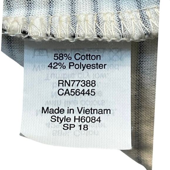 J. Crew Women's Size Small Black and Cream Striped Ruffle-Sleeve Dress - Picture 6 of 6